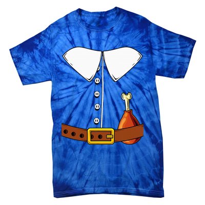 Pilgrim Costume Hat Colonist Thanksgiving Tie-Dye T-Shirt