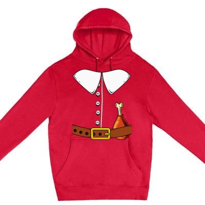 Pilgrim Costume Hat Colonist Thanksgiving Premium Pullover Hoodie