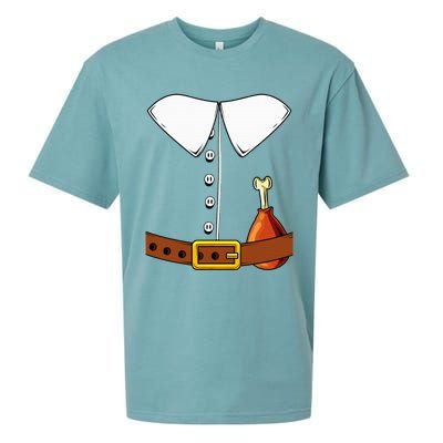 Pilgrim Costume Hat Colonist Thanksgiving Sueded Cloud Jersey T-Shirt