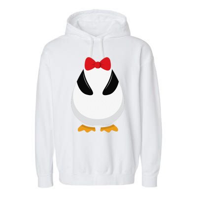 Penguin Costume Halloween Outfit Bowtie Cute Animal Garment-Dyed Fleece Hoodie