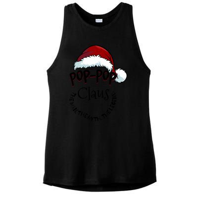 Poppop Claus Happy New Santa Claus Christmas Myth Legend Cute Gift Ladies PosiCharge Tri-Blend Wicking Tank