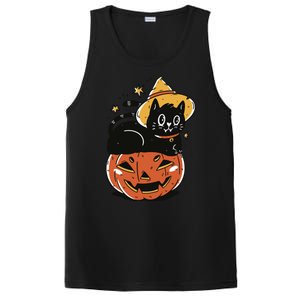 Pumpkin Cat Halloween Cute Festive PosiCharge Competitor Tank