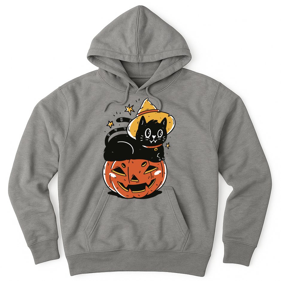 Pumpkin Cat Halloween Cute Festive Hoodie