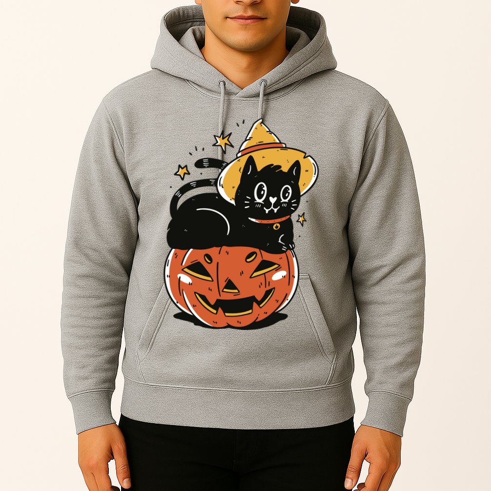 Pumpkin Cat Halloween Cute Festive Hoodie