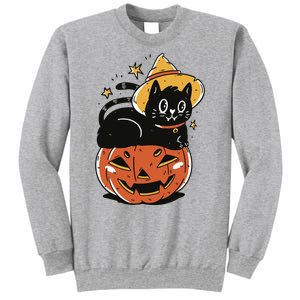 Pumpkin Cat Halloween Cute Festive Sweatshirt