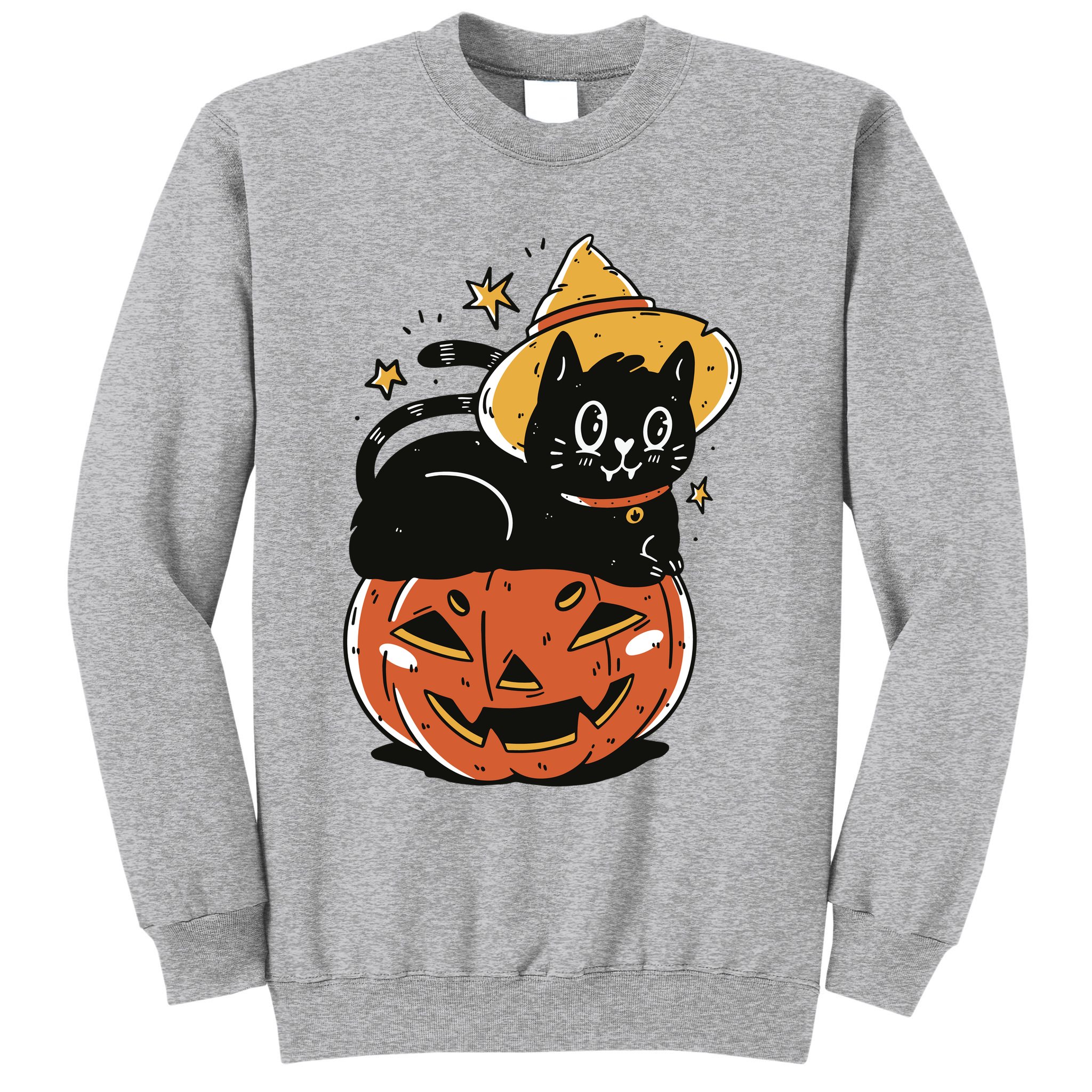 Pumpkin Cat Halloween Cute Festive Sweatshirt
