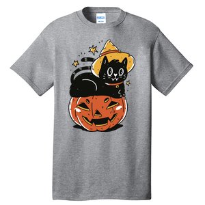 Pumpkin Cat Halloween Cute Festive Tall T-Shirt