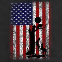 Patriotic Coon Hunting Dogs American Flag 7 Panel Mesh Trucker Snapback Hat