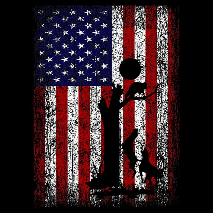 Patriotic Coon Hunting Dogs American Flag Doggie Tank