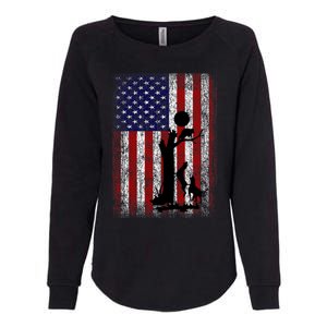 Patriotic Coon Hunting Dogs American Flag Womens California Wash Sweatshirt