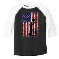 Patriotic Coon Hunting Dogs American Flag Toddler Fine Jersey T-Shirt