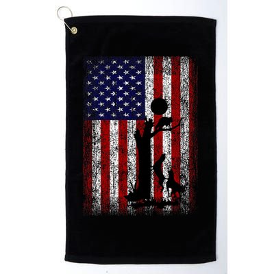 Patriotic Coon Hunting Dogs American Flag Golf Towel
