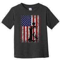 Patriotic Coon Hunting Dogs American Flag Toddler T-Shirt