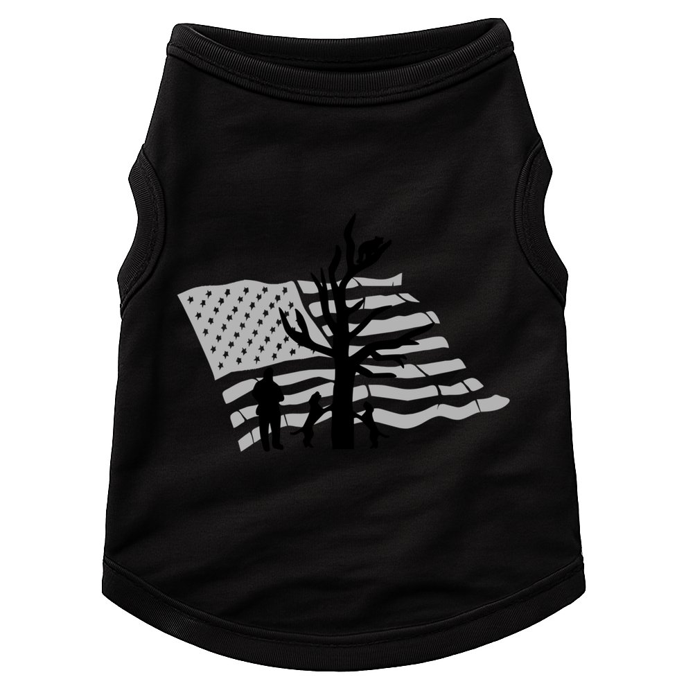 Patriotic Coon Hunting Dogs American Flag Gift Doggie Tank
