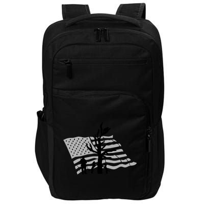 Patriotic Coon Hunting Dogs American Flag Gift Impact Tech Backpack