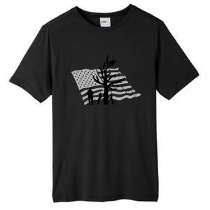 Patriotic Coon Hunting Dogs American Flag Gift Tall Fusion ChromaSoft Performance T-Shirt