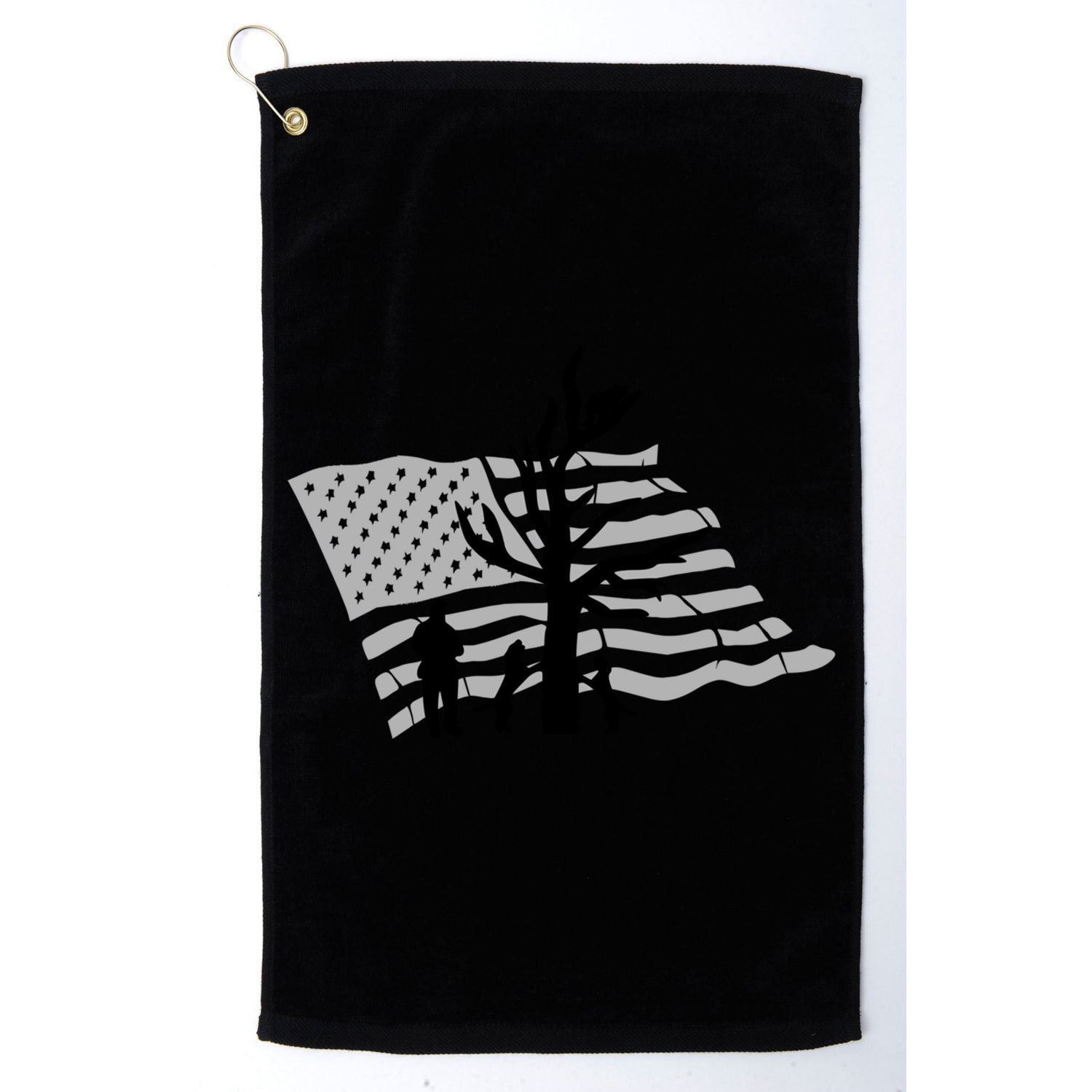 Patriotic Coon Hunting Dogs American Flag Gift Golf Towel
