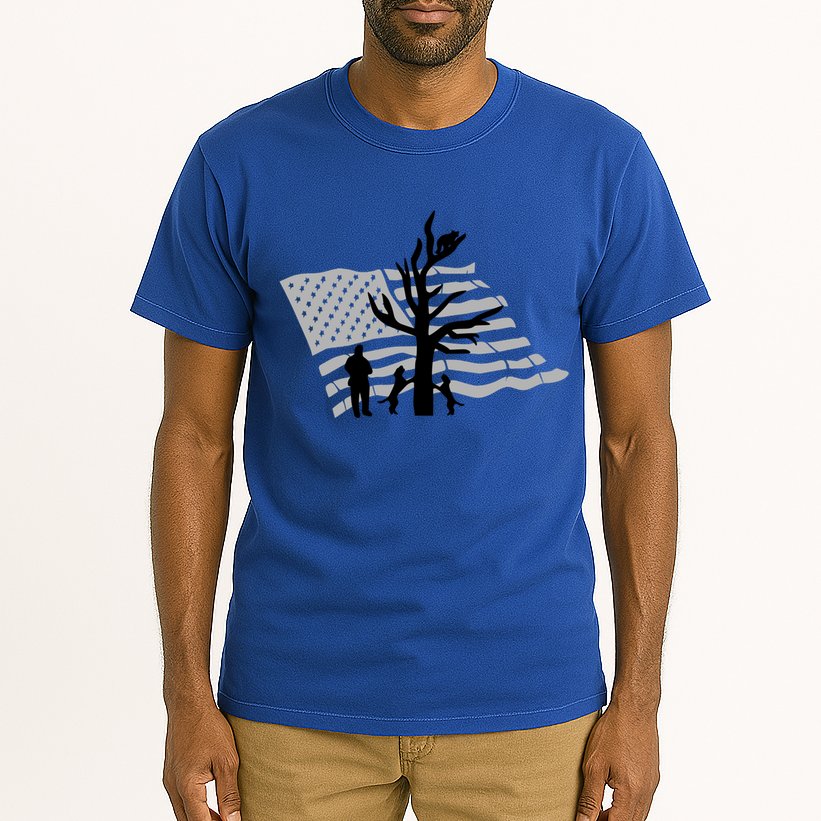 Patriotic Coon Hunting Dogs American Flag Gift Tall T-Shirt