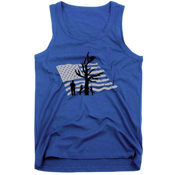 Patriotic Coon Hunting Dogs American Flag Gift Tank Top