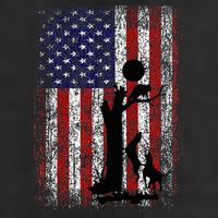 Patriotic Coon Hunting Dogs American Flag 11oz C Handle Ceramic Mug