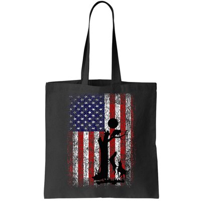 Patriotic Coon Hunting Dogs American Flag Bag