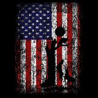 Patriotic Coon Hunting Dogs American Flag Womens T-Shirt