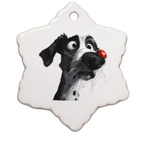 Peachbruh Cute Hound Dog And Ladybug Painting Art Eagerlys Ceramic Star Ornament