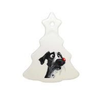 Peachbruh Cute Hound Dog And Ladybug Painting Art Eagerlys Ceramic Tree Ornament