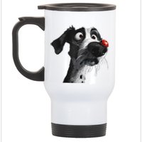 Peachbruh Cute Hound Dog And Ladybug Painting Art Eagerlys Stainless Steel Travel Mug