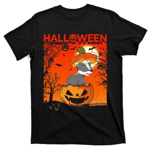 Pumpkin Costume Honey Badger Halloween Party T-Shirt