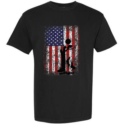 Patriotic Coon Hunting Dogs American Flag Garment-Dyed Heavyweight T-Shirt