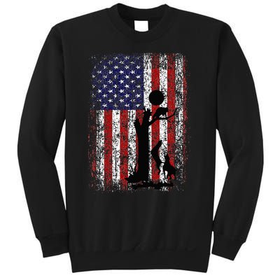 Patriotic Coon Hunting Dogs American Flag Sweatshirt