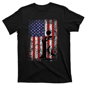 Patriotic Coon Hunting Dogs American Flag T-Shirt