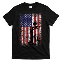 Patriotic Coon Hunting Dogs American Flag T-Shirt