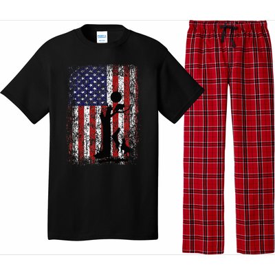 Patriotic Coon Hunting Dogs American Flag Pajama Set