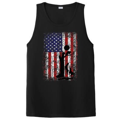 Patriotic Coon Hunting Dogs American Flag PosiCharge Competitor Tank