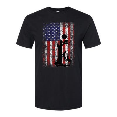 Patriotic Coon Hunting Dogs American Flag Softstyle CVC T-Shirt