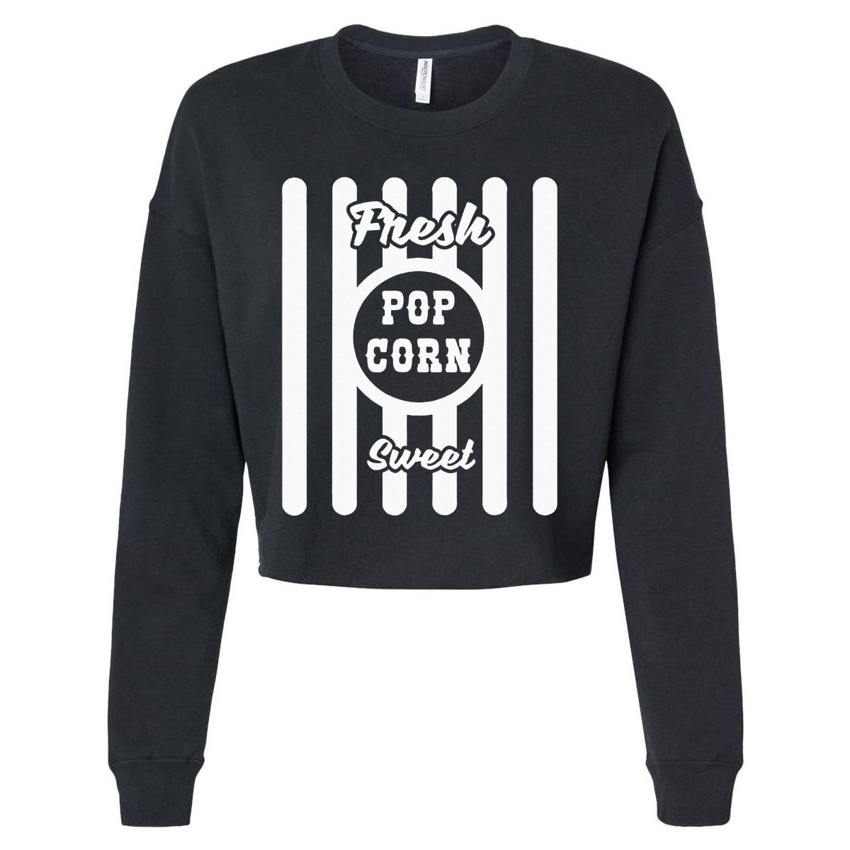 Popcorn Carnival Halloween Costume Cinema Cropped Pullover Crew