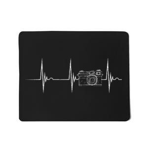 Photographer Camera Heartbeat EKG Pulse Photography Lover Mousepad