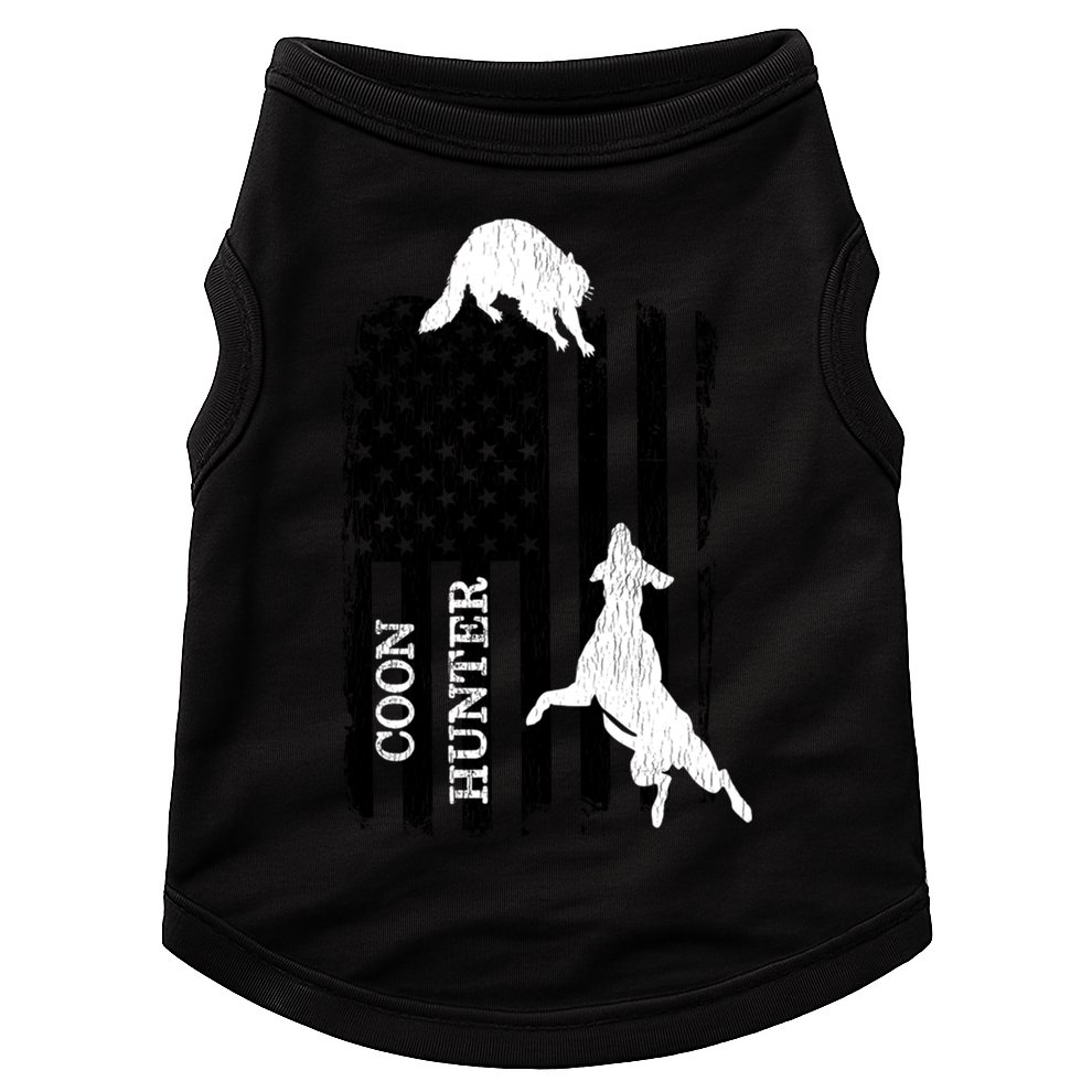 Patriotic Coon Hunting Dogs American Flag Gift Doggie Tank