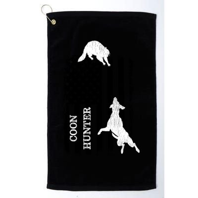 Patriotic Coon Hunting Dogs American Flag Gift Golf Towel