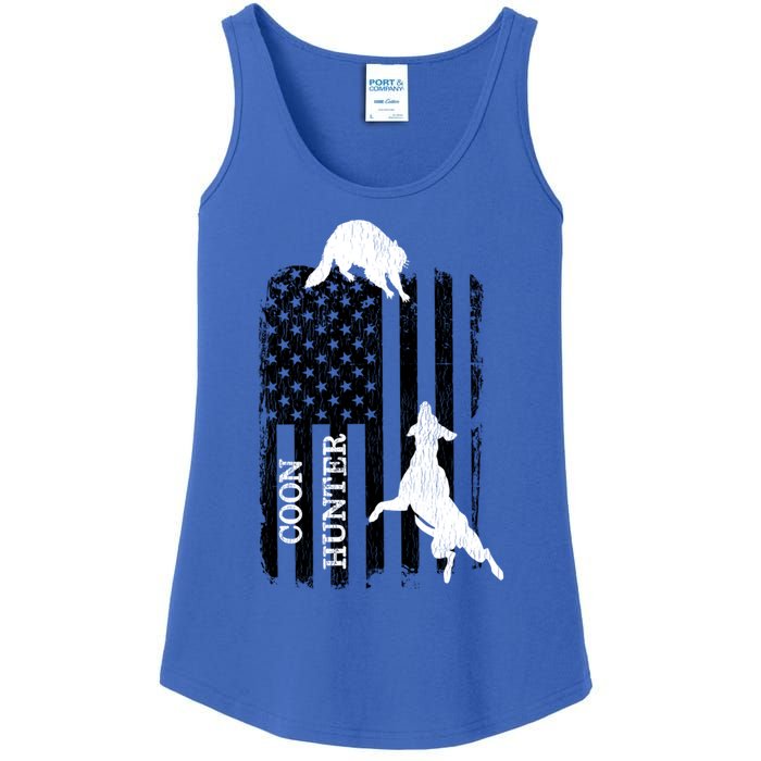 Patriotic Coon Hunting Dogs American Flag Gift Ladies Essential Tank