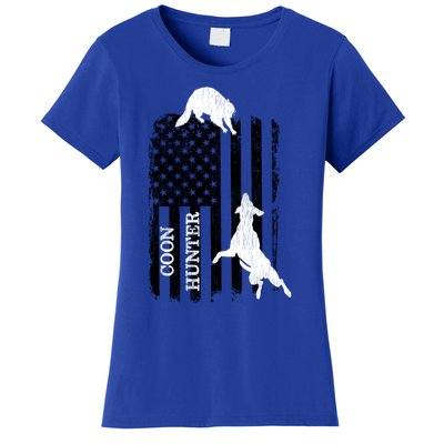 Patriotic Coon Hunting Dogs American Flag Gift Women's T-Shirt