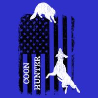 Patriotic Coon Hunting Dogs American Flag Gift Women's V-Neck T-Shirt