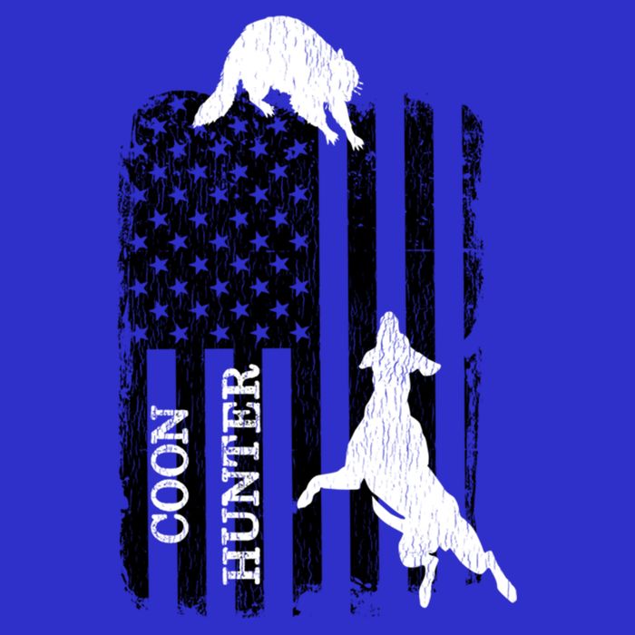 Patriotic Coon Hunting Dogs American Flag Gift Women's V-Neck T-Shirt