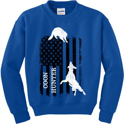 Patriotic Coon Hunting Dogs American Flag Gift Kids Sweatshirt