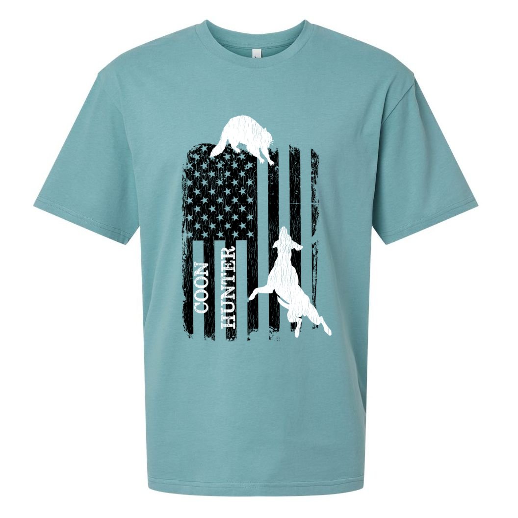 Patriotic Coon Hunting Dogs American Flag Gift Sueded Cloud Jersey T-Shirt