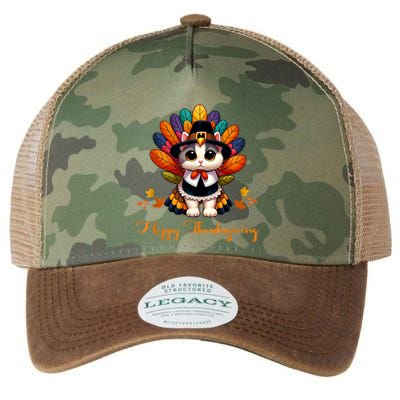 Pilgrim Cat In Turkey Disguise Turkey Costume Thanksgiving Legacy Tie Dye Trucker Hat