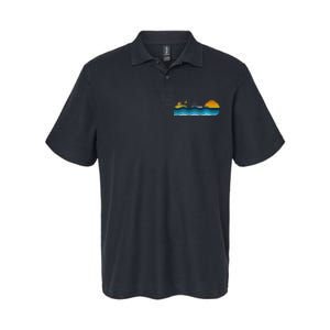 Pontoon Captain Island Sunset Pontoon Boat Summer Relaxing Softstyle Adult Sport Polo