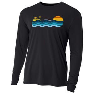 Pontoon Captain Island Sunset Pontoon Boat Summer Relaxing Cooling Performance Long Sleeve Crew